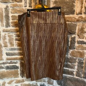 LuLaRoe Cassie Pencil Skirt brown and gold size 2XL